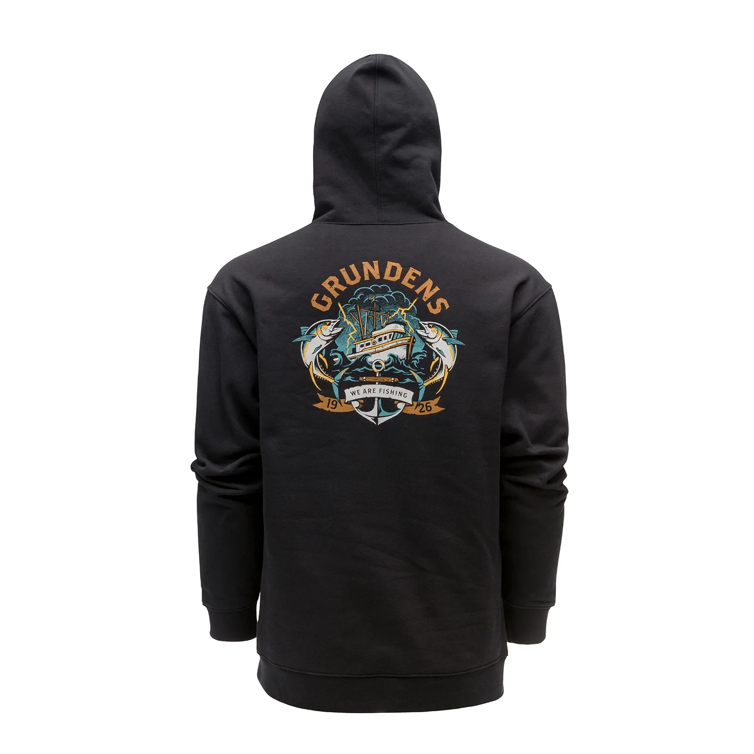 Grundéns Displacement DWR Hoodie Tuna Tattoo Black Huvtröja