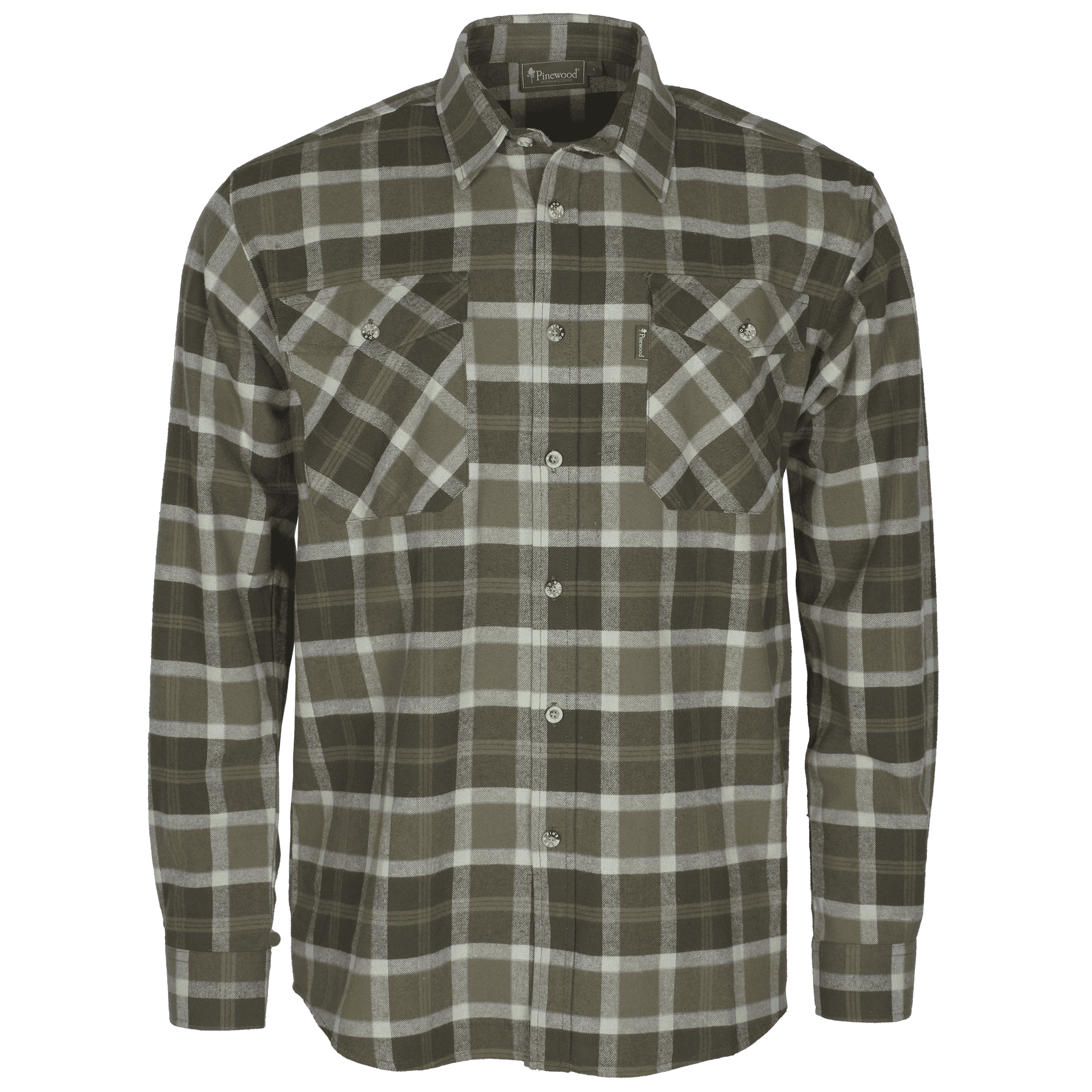 Pinewood Härjedalen Skjorta Herr Moss Green/Hunting Olive