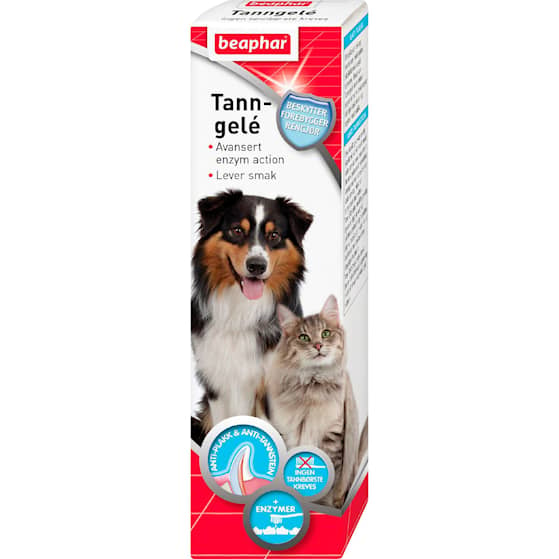 Beaphar Tandgel med 2 Enzymer Hunde& Kat, leversmag 100 g