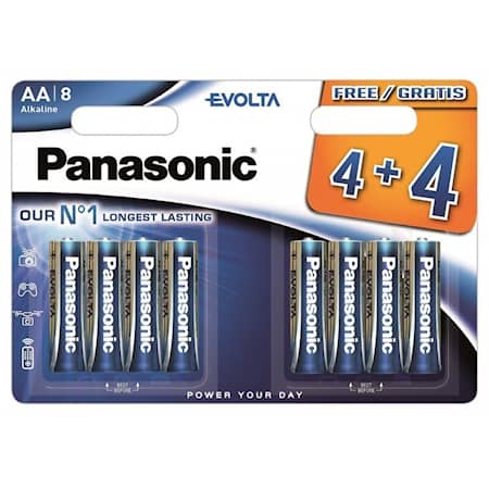Panasonic Batterier Evolta AA 8-pak