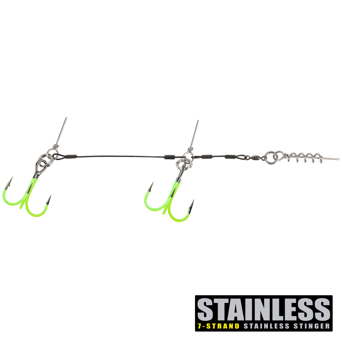 CWC PRO UV Chartreuse Stinger SS 100lb Giant Tandem 3/0 -