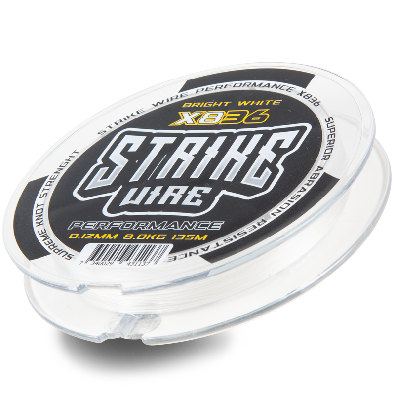 Strike Wire Performance 836 0,16mm/11kg -135m Bright White Flätlina -