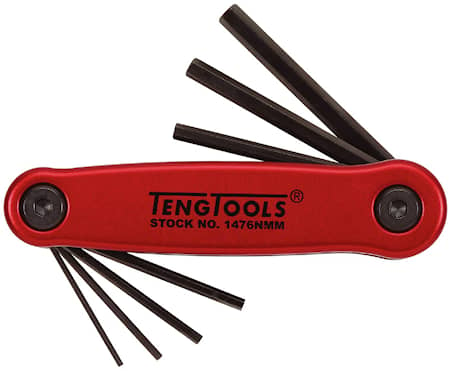 Teng Tools Insexnyckel i sats 1476NMM Metrisk 1,5-6mm 7 delar