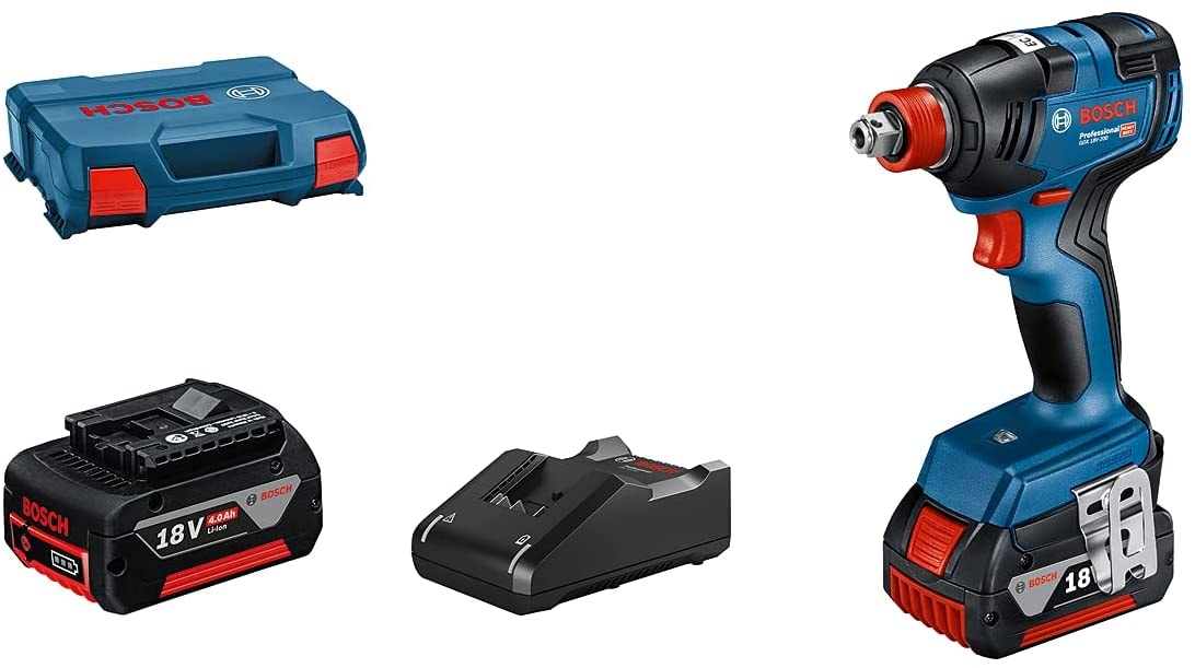 Bosch Kombidragare GDX 18V-200 med 2st 4,0Ah GAL 18V-40 i L-CASE