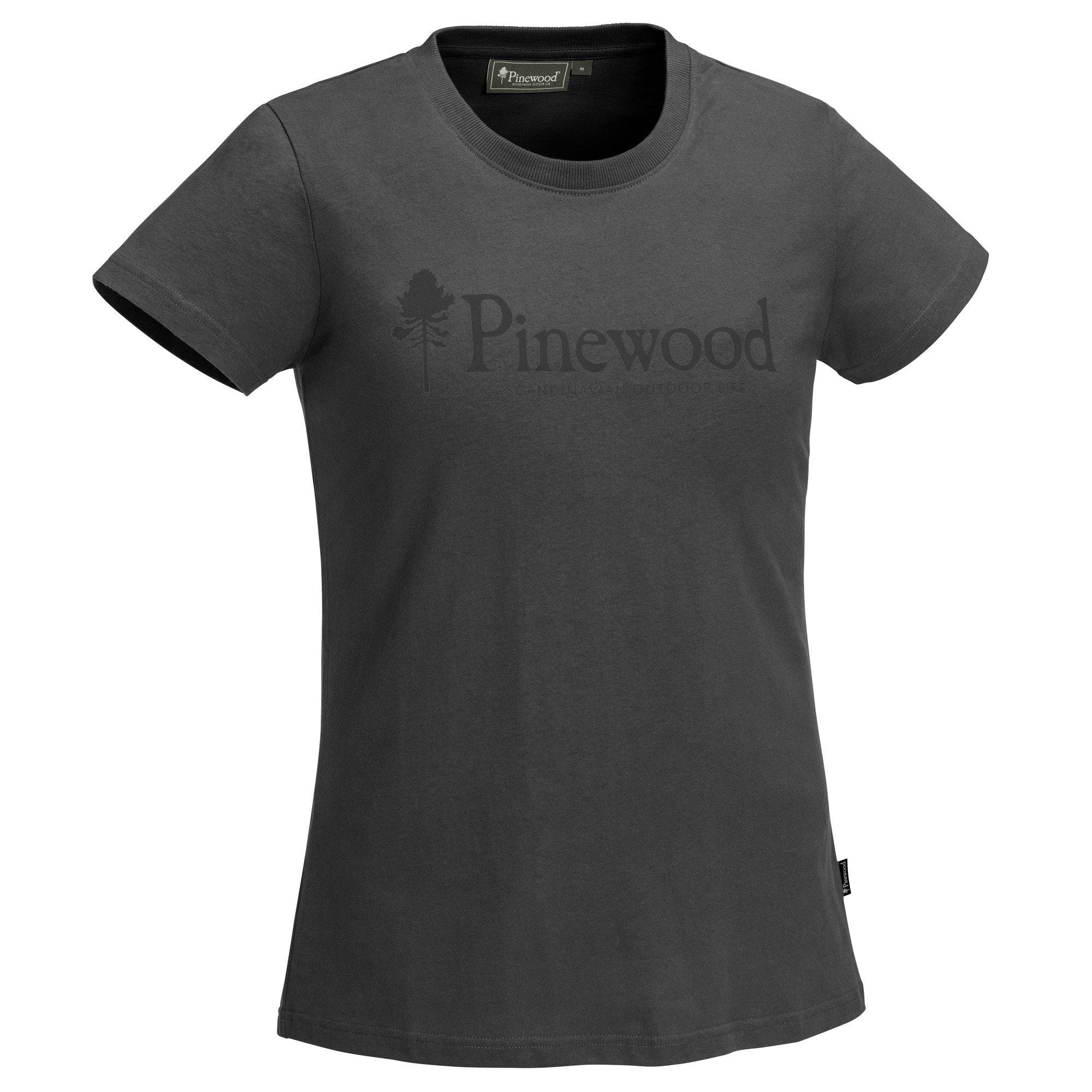 Pinewood Outdoor Life T-Shirt Dam Dark Anthracite