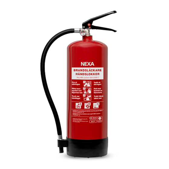 Nexa Brandsläckare 6kg Pulver 55A 233B C Röd