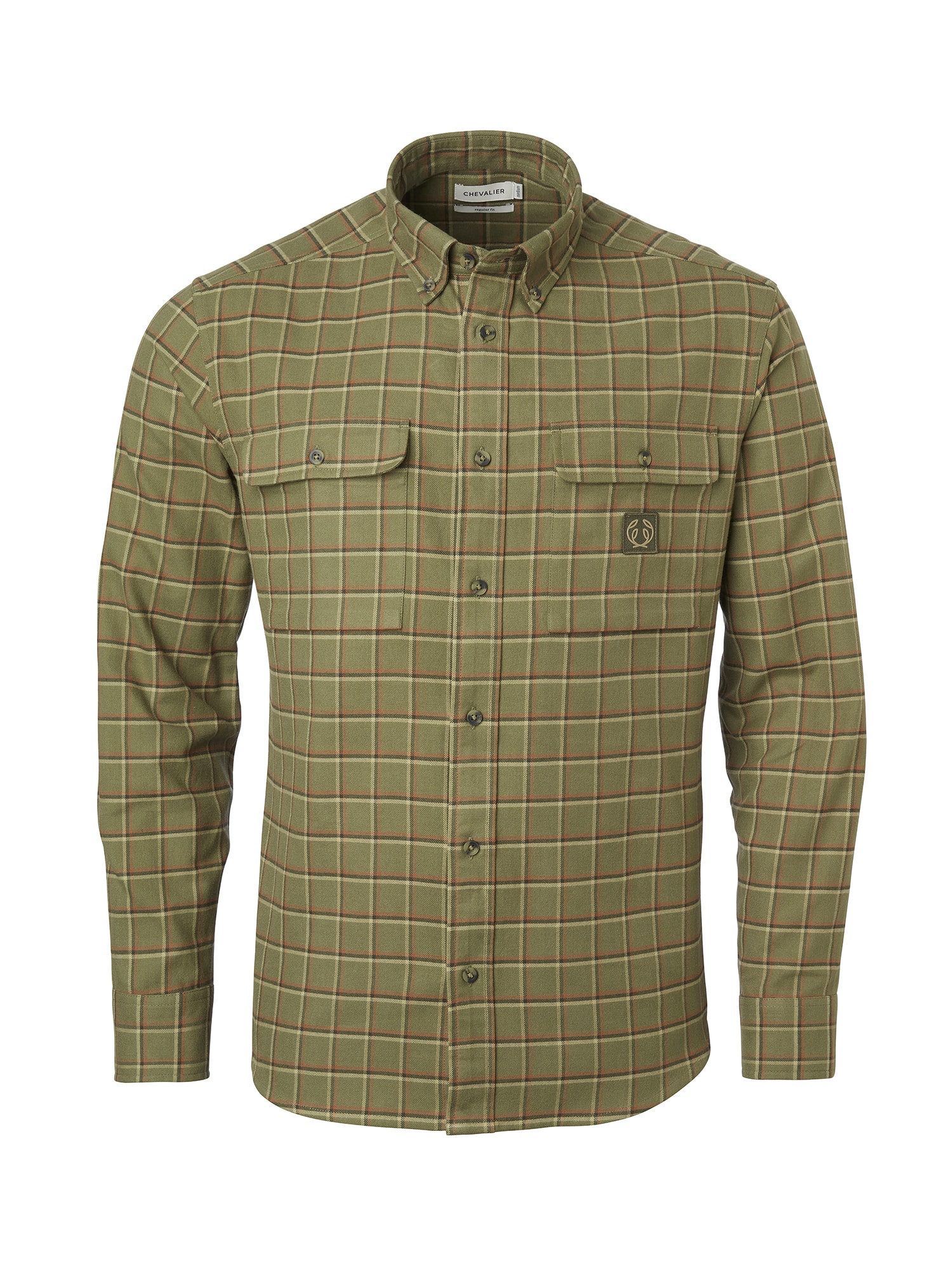 Chevalier Heron Flannelskjorta Herr Field Green Checked
