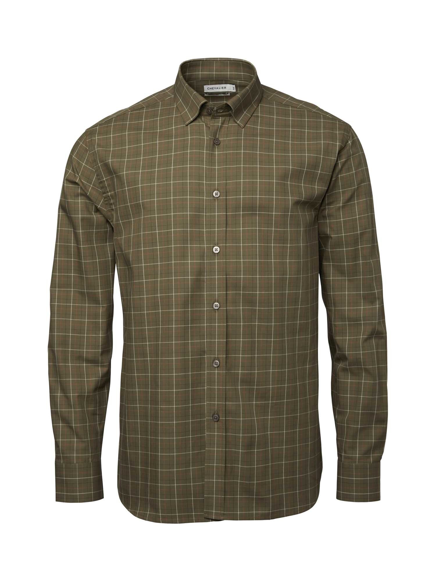 Chevalier Belmont Regular Fit Shirt Men Forest Green Tattersall