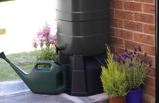 100ltr-Mini-Rainsaver-Water-Butt-in-use-grey-e1475
