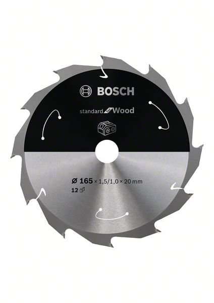 Bosch Sågklinga Standard for Wood 165×1,5/1×20mm 12T