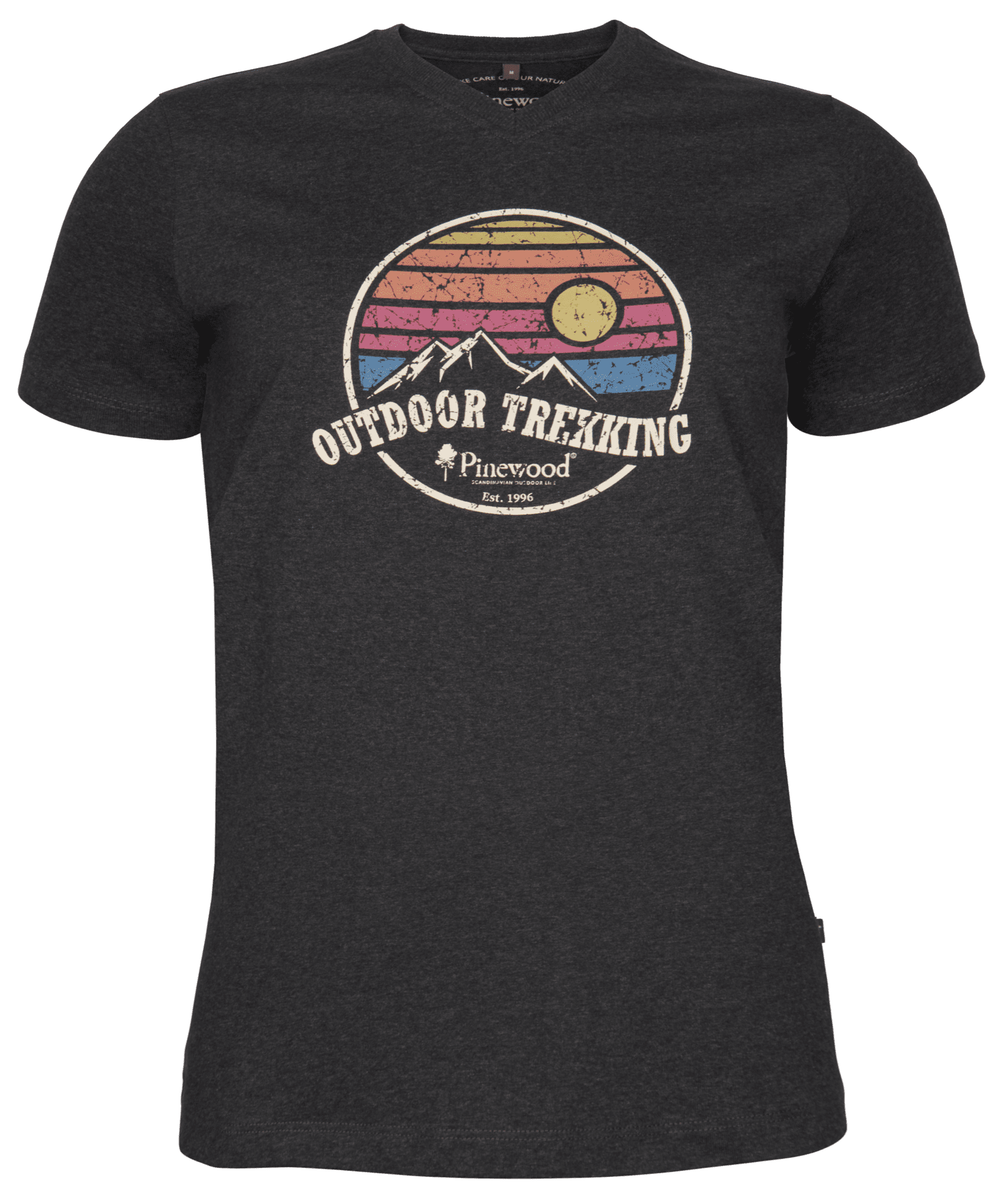 Pinewood Finnveden Recycled Outdoor T-Shirt Dam Dark Anthracite Melange