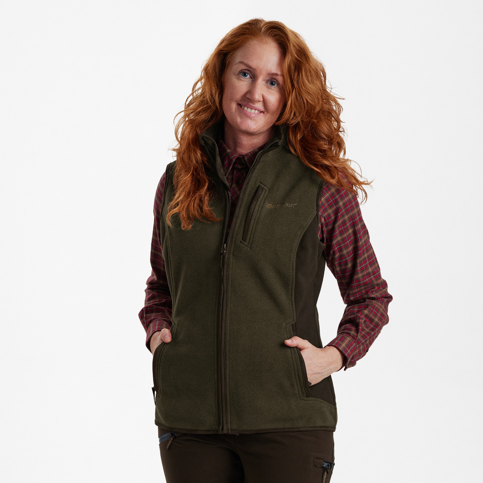 Deerhunter Lady Pam Bonded Fleece Waistcoat Graphite Green 36