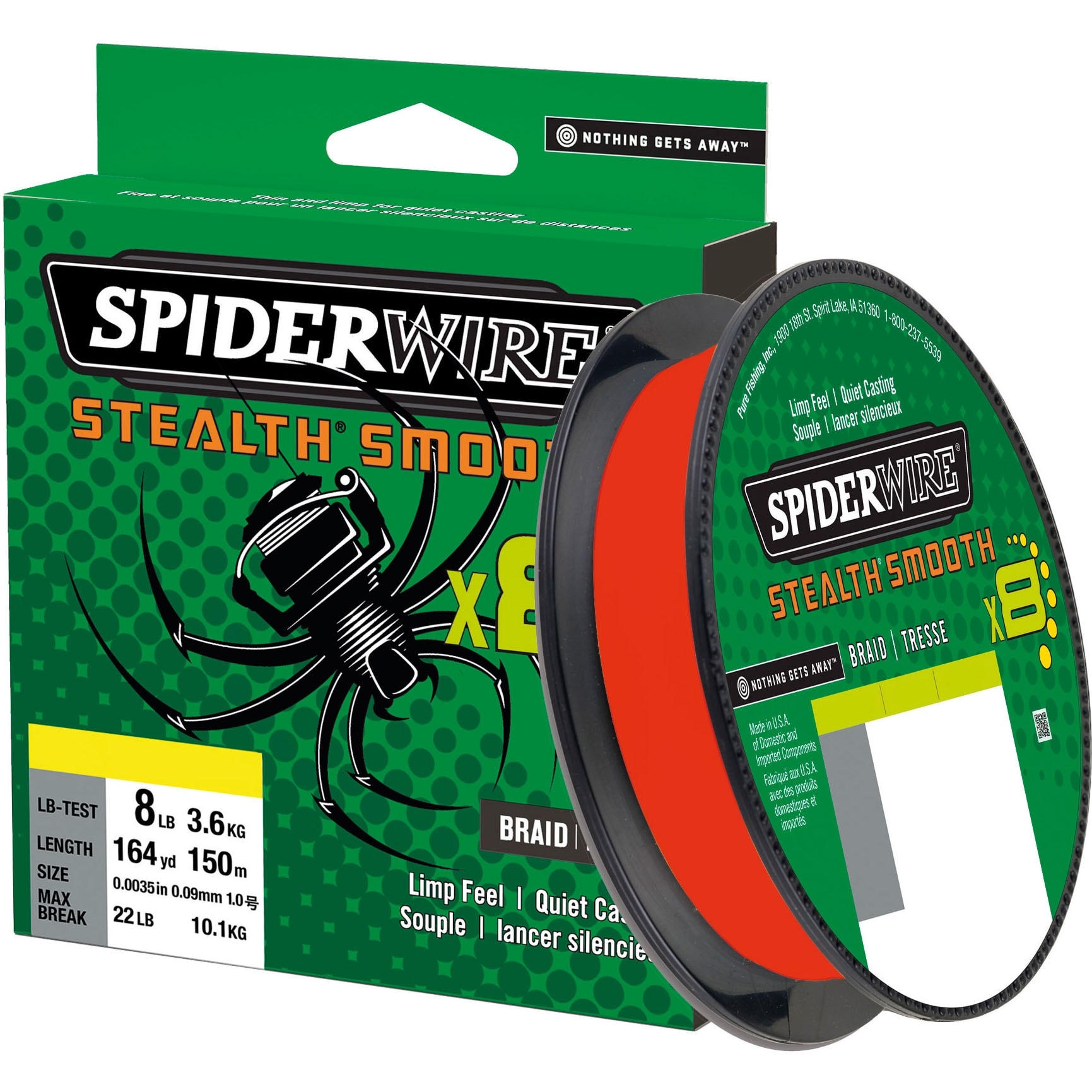 Spiderwire Stealth Smooth 8 0,39 mm 150 m Red Flätlina -