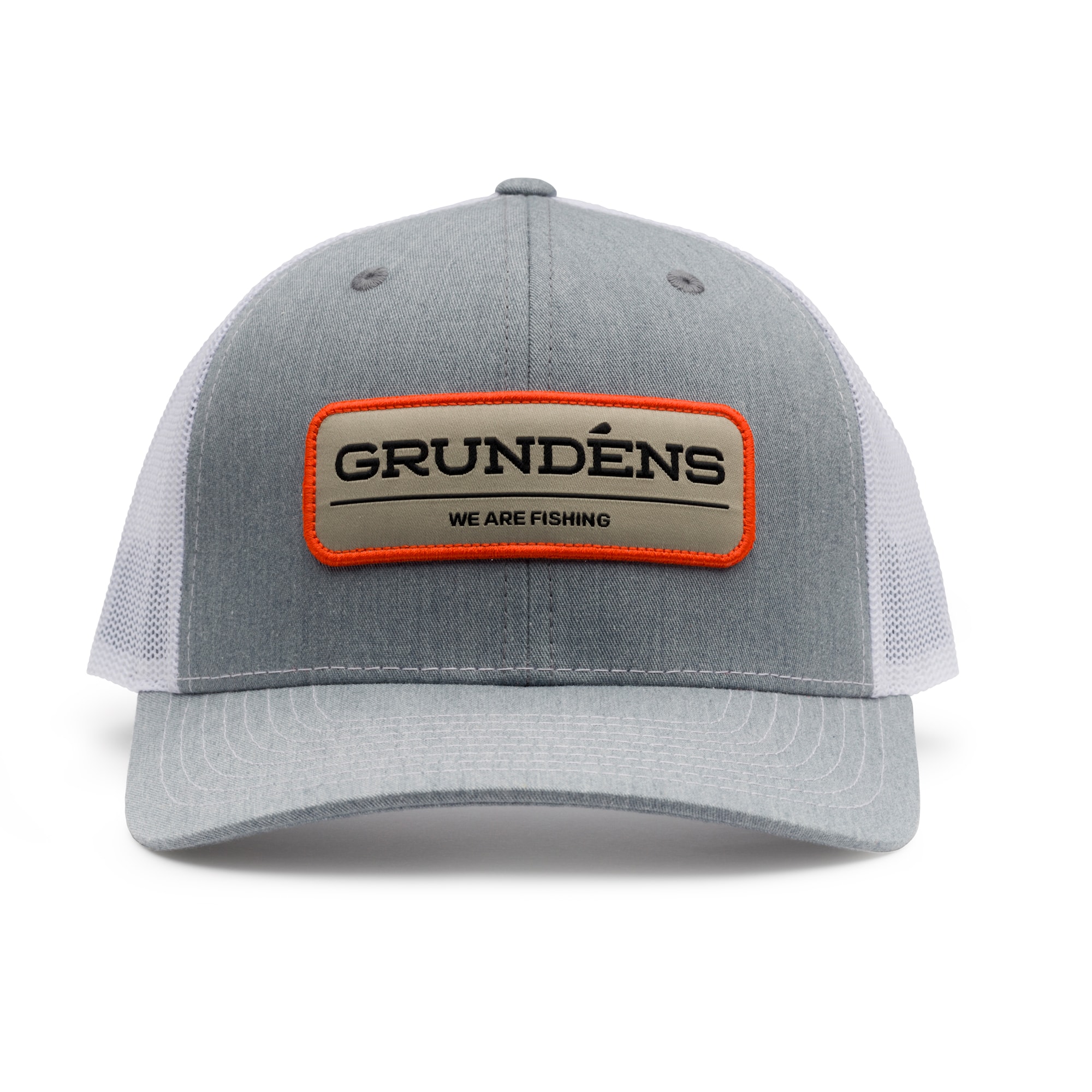 Grundéns We Are Fishing Trucker Heather Grey/White