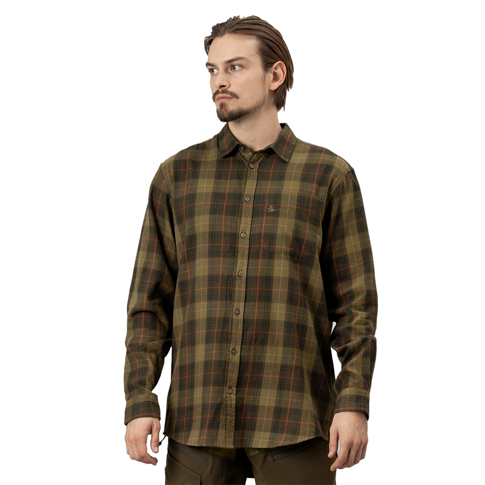 Seeland Elton Hemd Herren Olive Mix Check