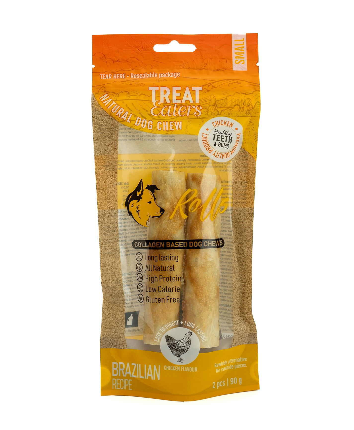 Treateaters New Hide Small Roll Kyckling 2 st 90g -