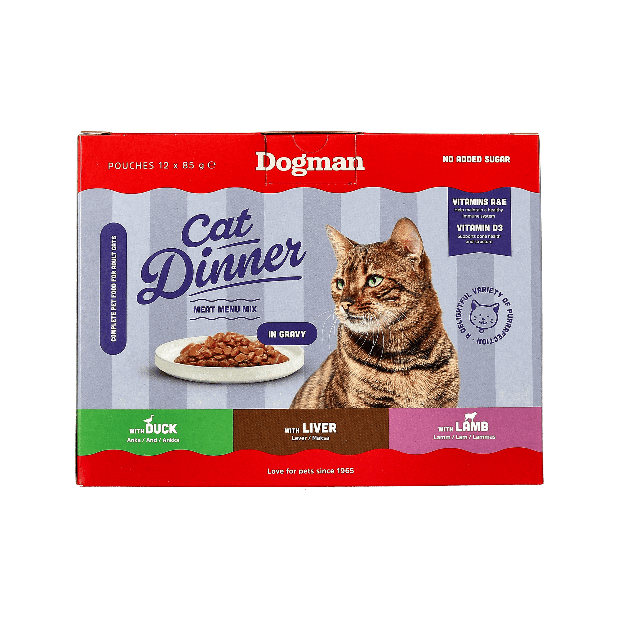 Cat Dinner Meat Menu Mix Gravy - Våtfoder för katt 12x85g
