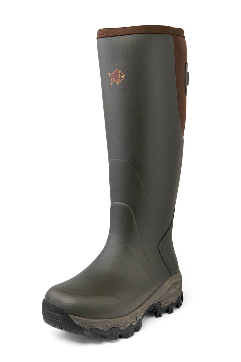 Gateway1 Moor Country Lady 17" 3mm side-zip Gummistøvler Dame Dark Brown 43