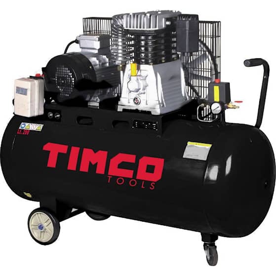 Timco 4HP Kompressor remdriven, 200 liter