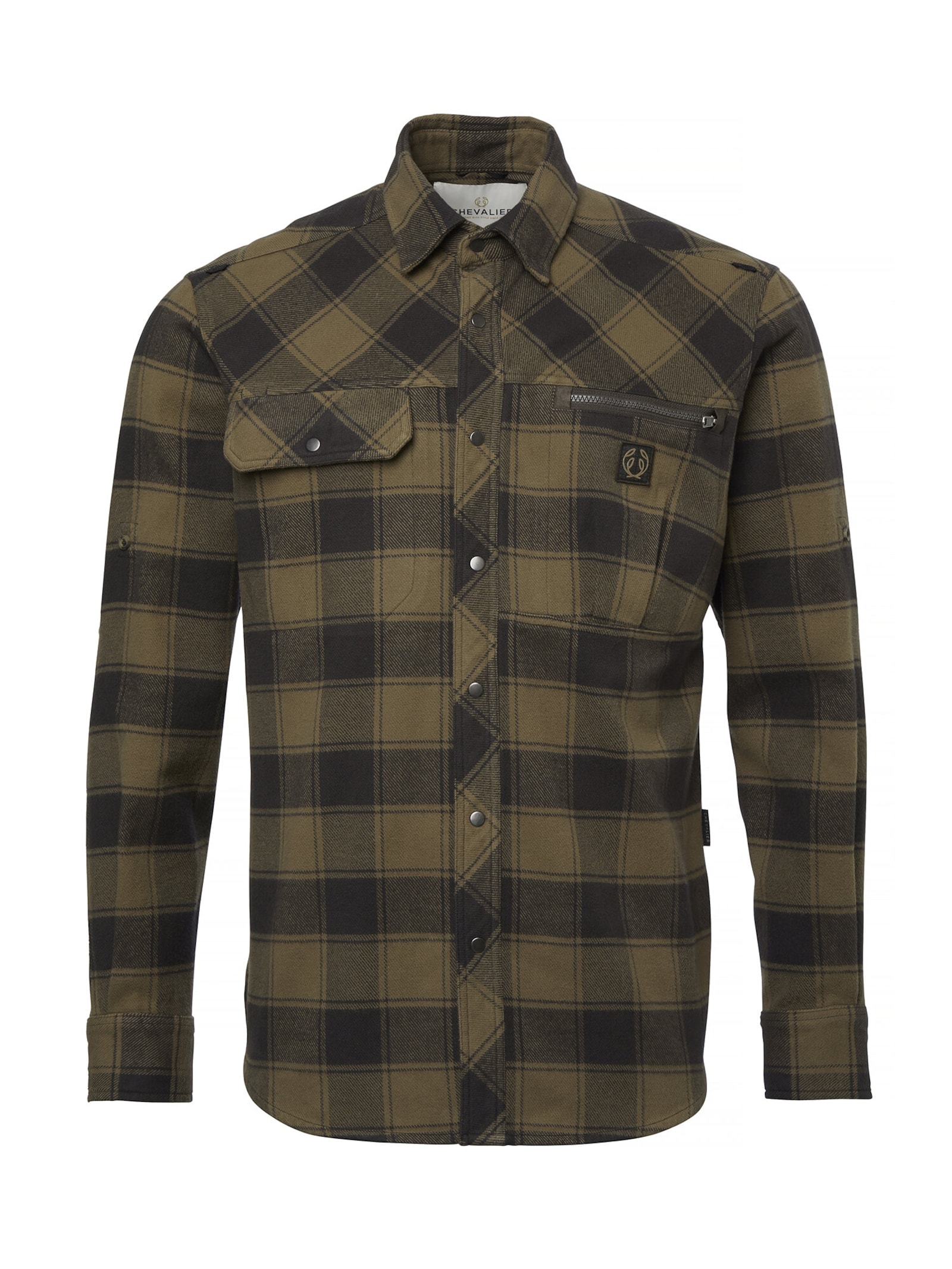 Chevalier Raptor Heavy Flannel Skjorta Herr Kodiak Brown Checked