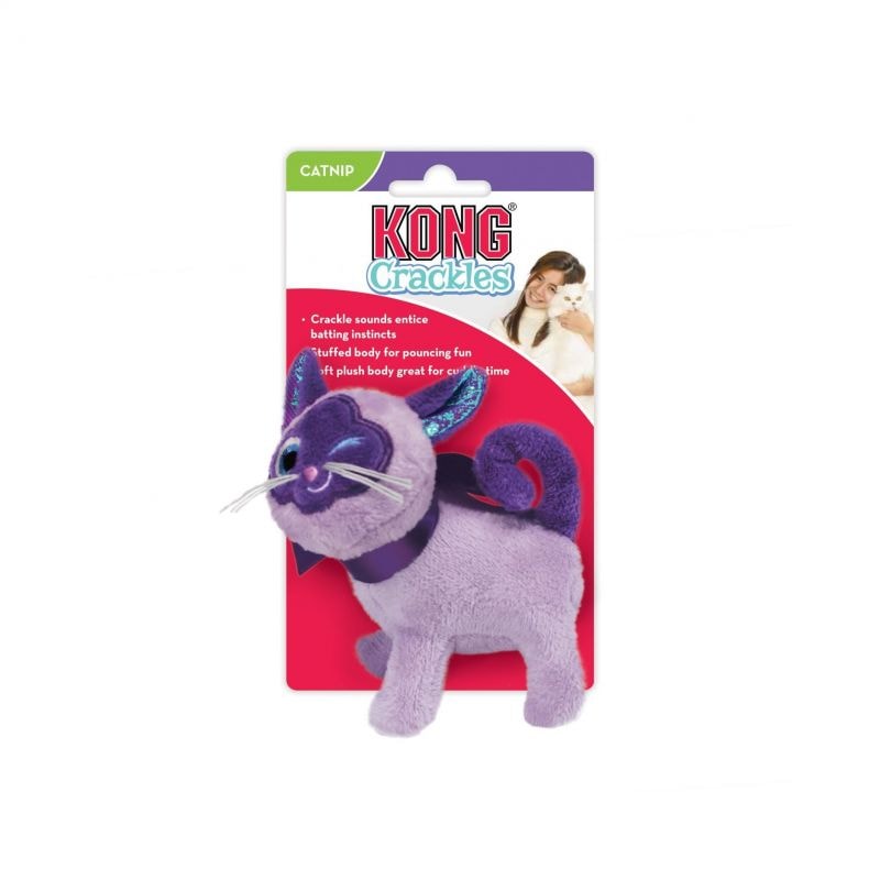 KONG Leksak Crackles Winkz Cat Lila 10cm