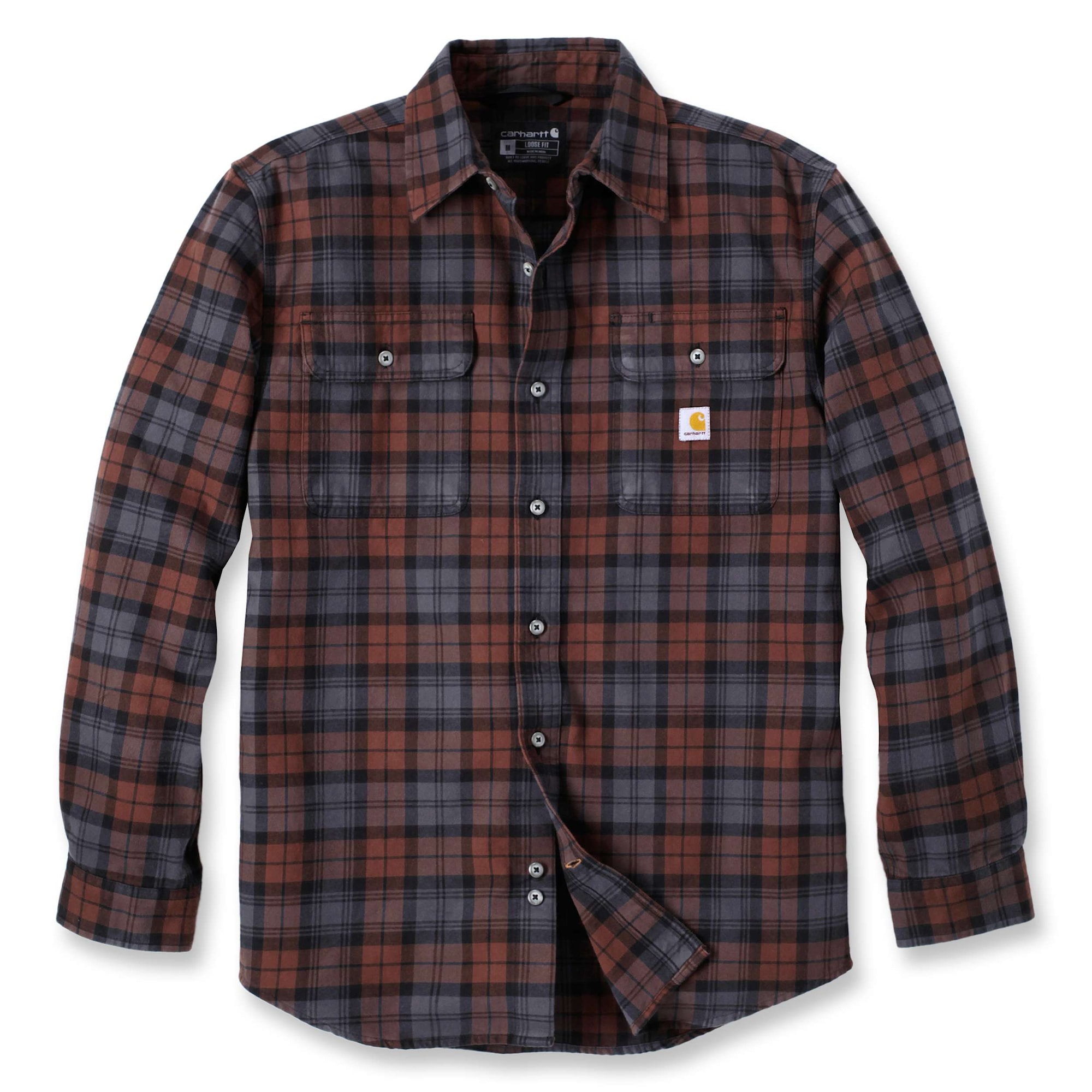 Carhartt plaid Flannelskjorte, Herre, Mocha