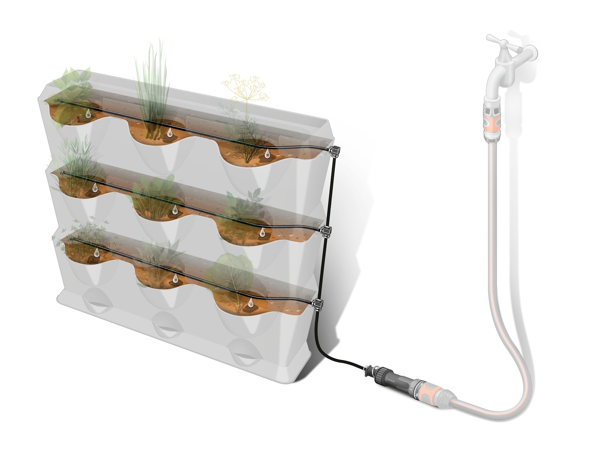 Gardena Natureup! Vertikalt Vanningssett For Kran