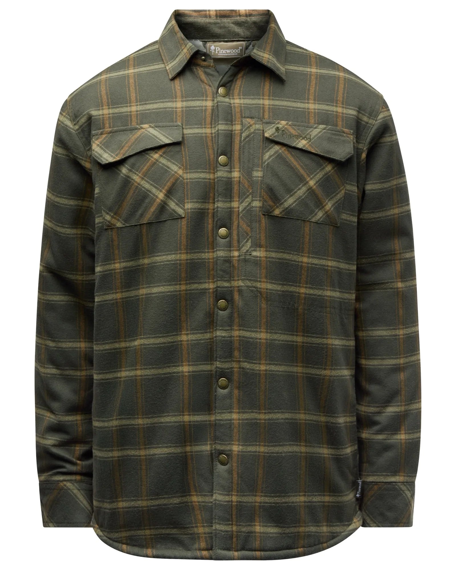 Pinewood Pile Overshirt Dark Green/Bronze