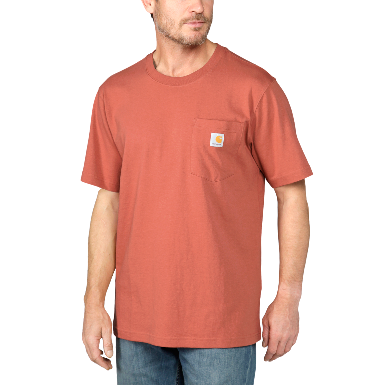 Carhartt K87 pocket s/s T-shirt, Herr, Terracotta, L -