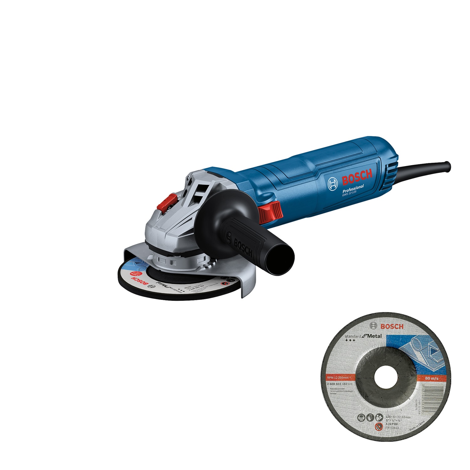 Bosch Vinkelslip Gws 12-125 M/Slipskiva