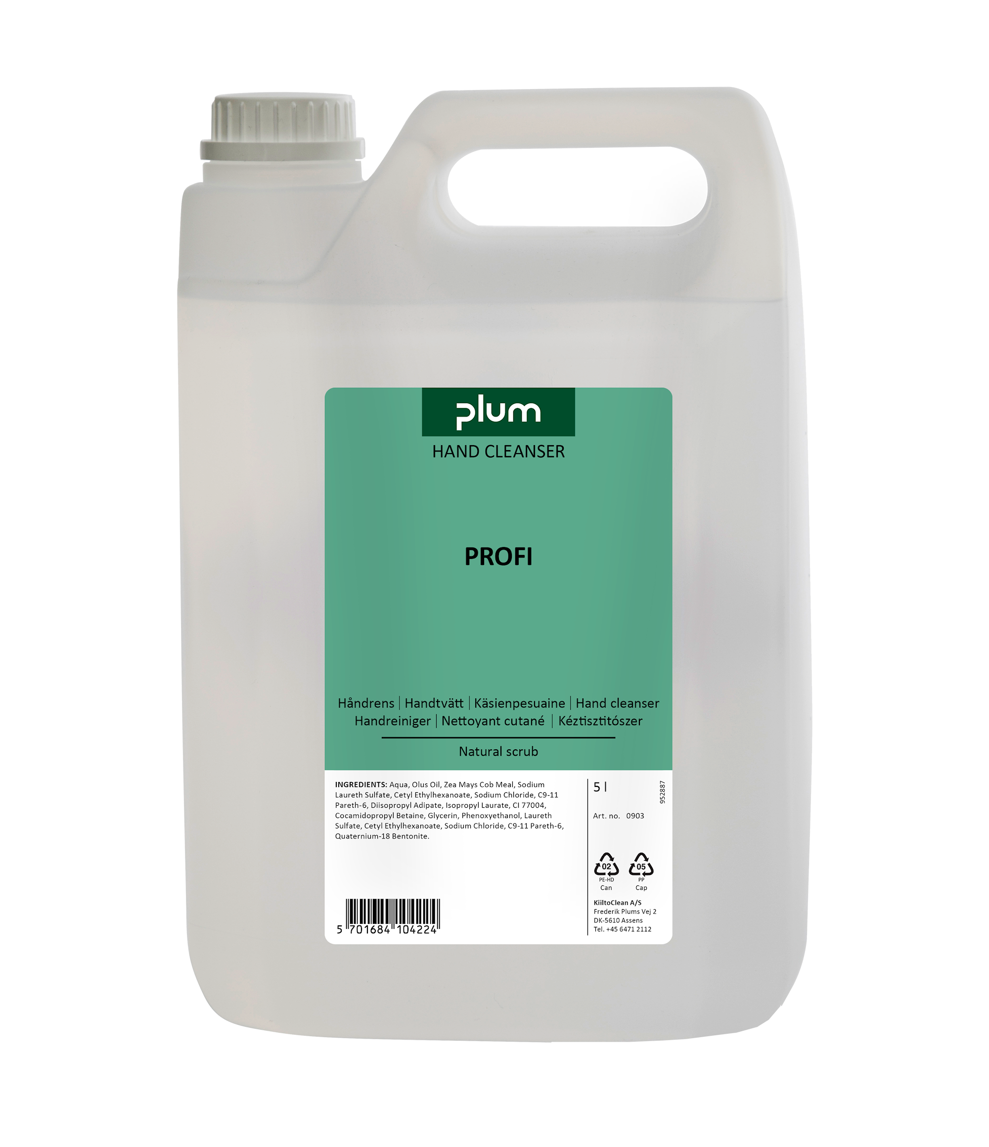Plum Handrengöring Plum Profi 5,0 L dunk inkl pump