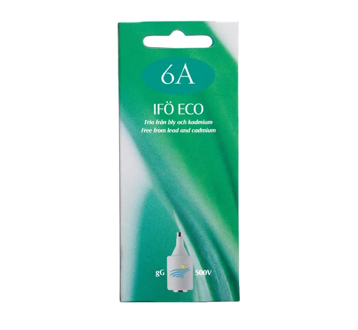 Ifö Electric Porslinssäkring 6A 500V Grön Trög 5-pack