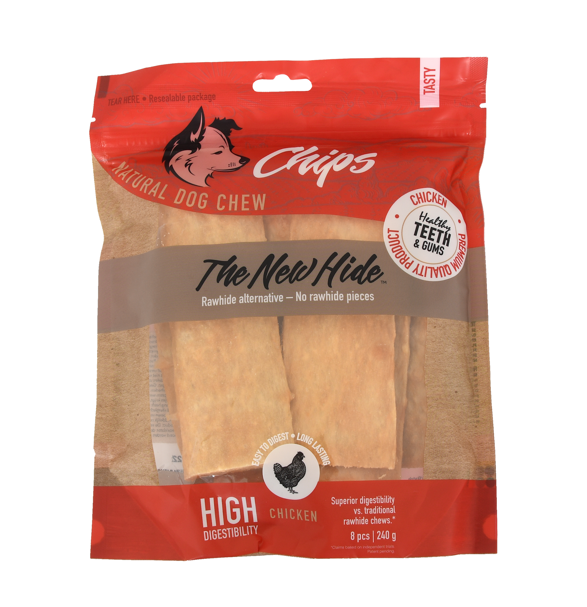 The New Hide Flip Chips 8ct Chicken