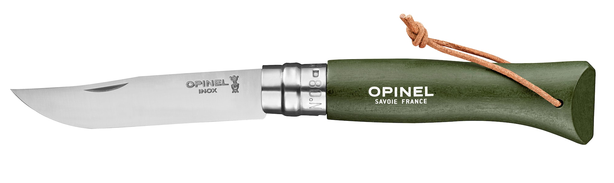 Opinel Kniv Colourama Trekking rustfritt stål No8 Khaki 8,5 cm
