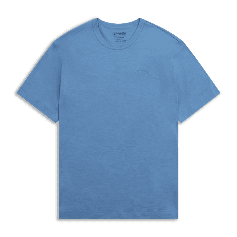 Bergans Logo Merino Tee Men Elemental Blue