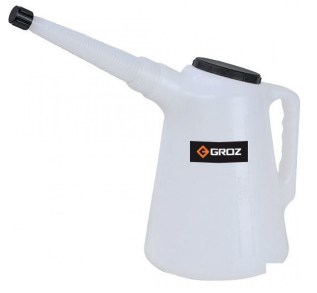 Oljemått 2 liter med lock och flexibel pip