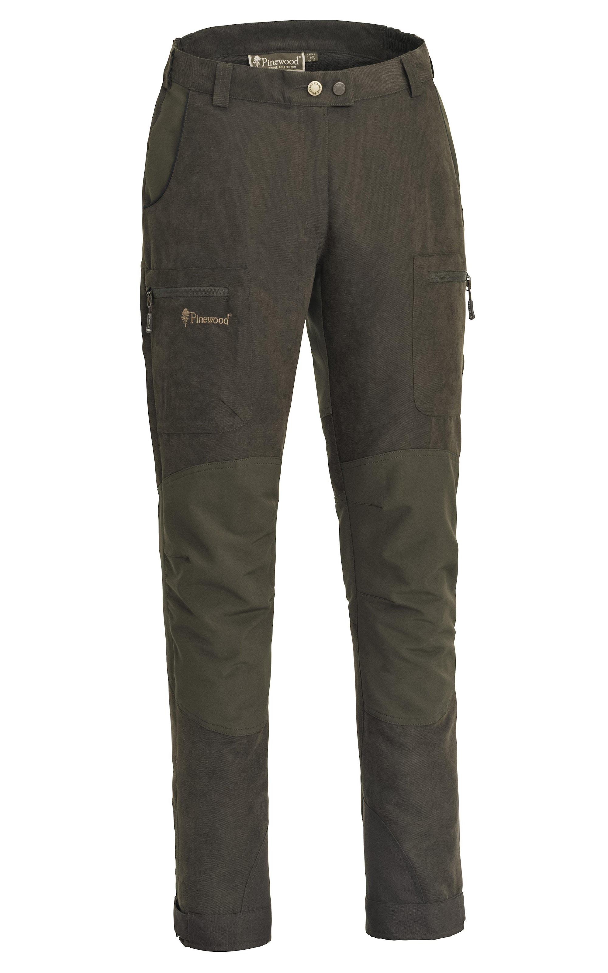Pinewood Furudal Caribou Jaktbyxor Dam Suede Brown/Dark Olive 46-L