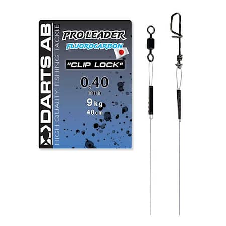 Darts Pro Leader Fluorocarbon 0.40mm Cliplock 40cm 9kg