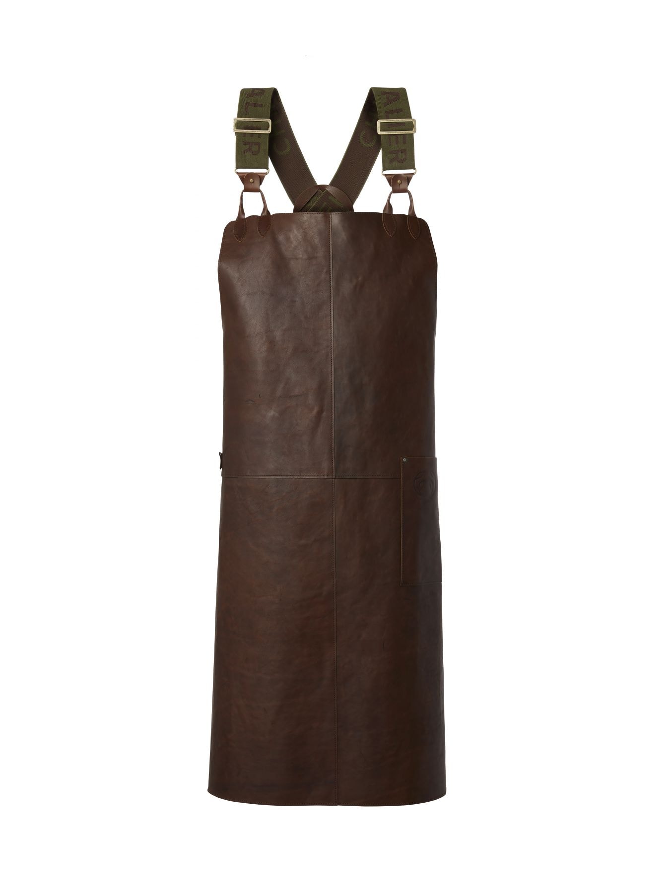 Chevalier Elk Butcher Apron Leather Brown One Size