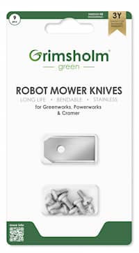 Grimsholm Messer für Greenworks Powerworks Cramer 9 Stück