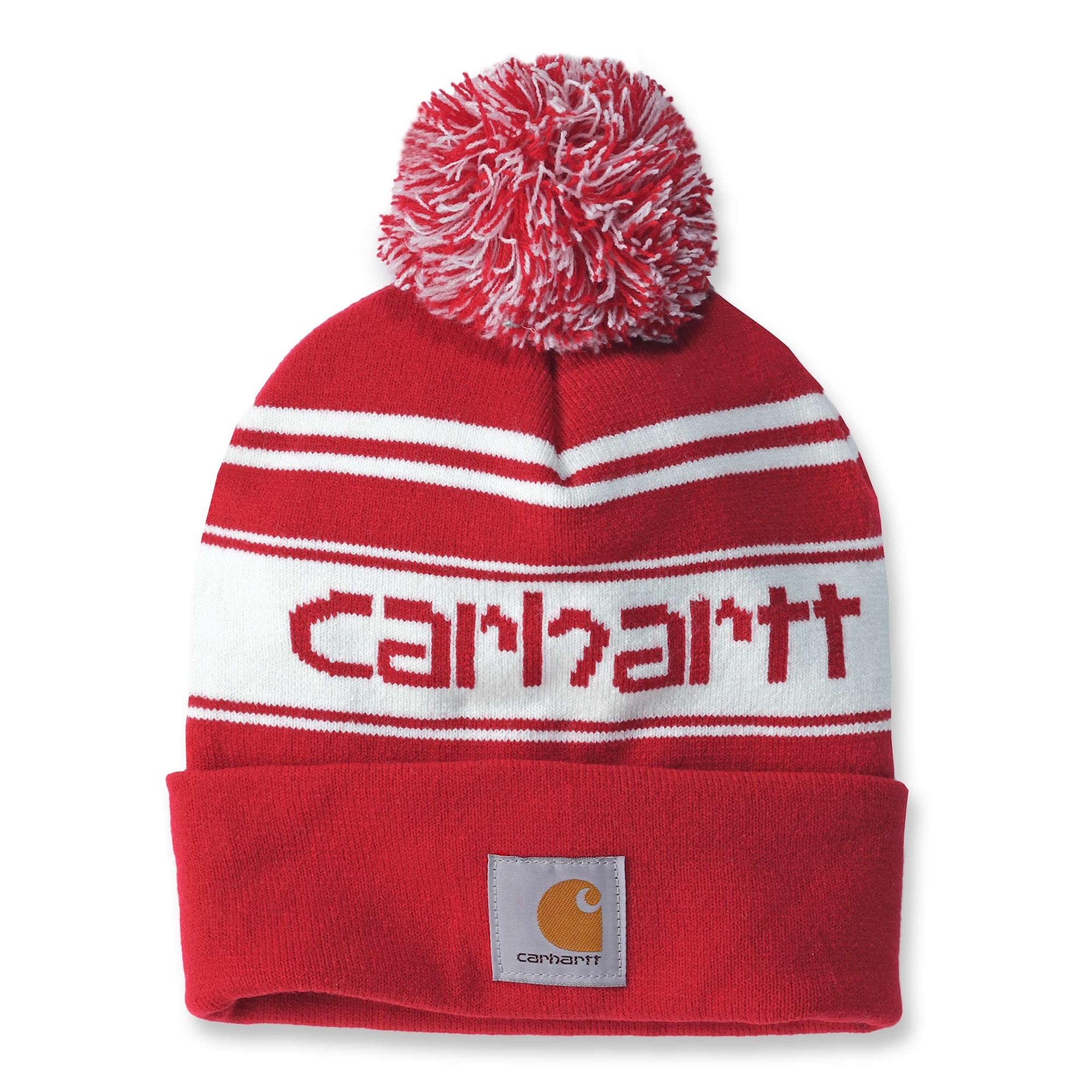 Carhartt Stickad Beanie Red/Winter White Marl