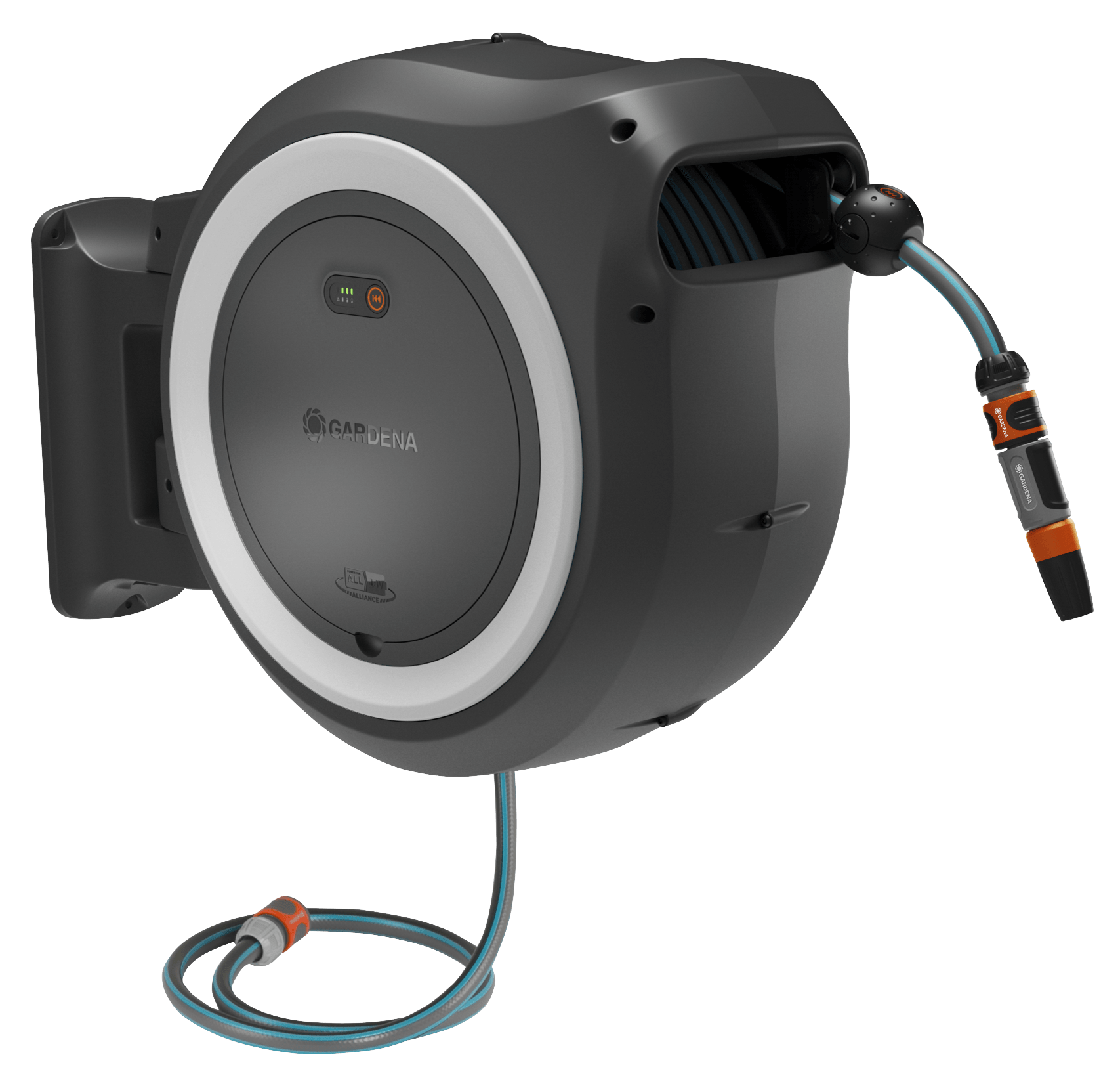 Gardena PowerRoll XL 35m Vit Batteridriven Väggslangbox