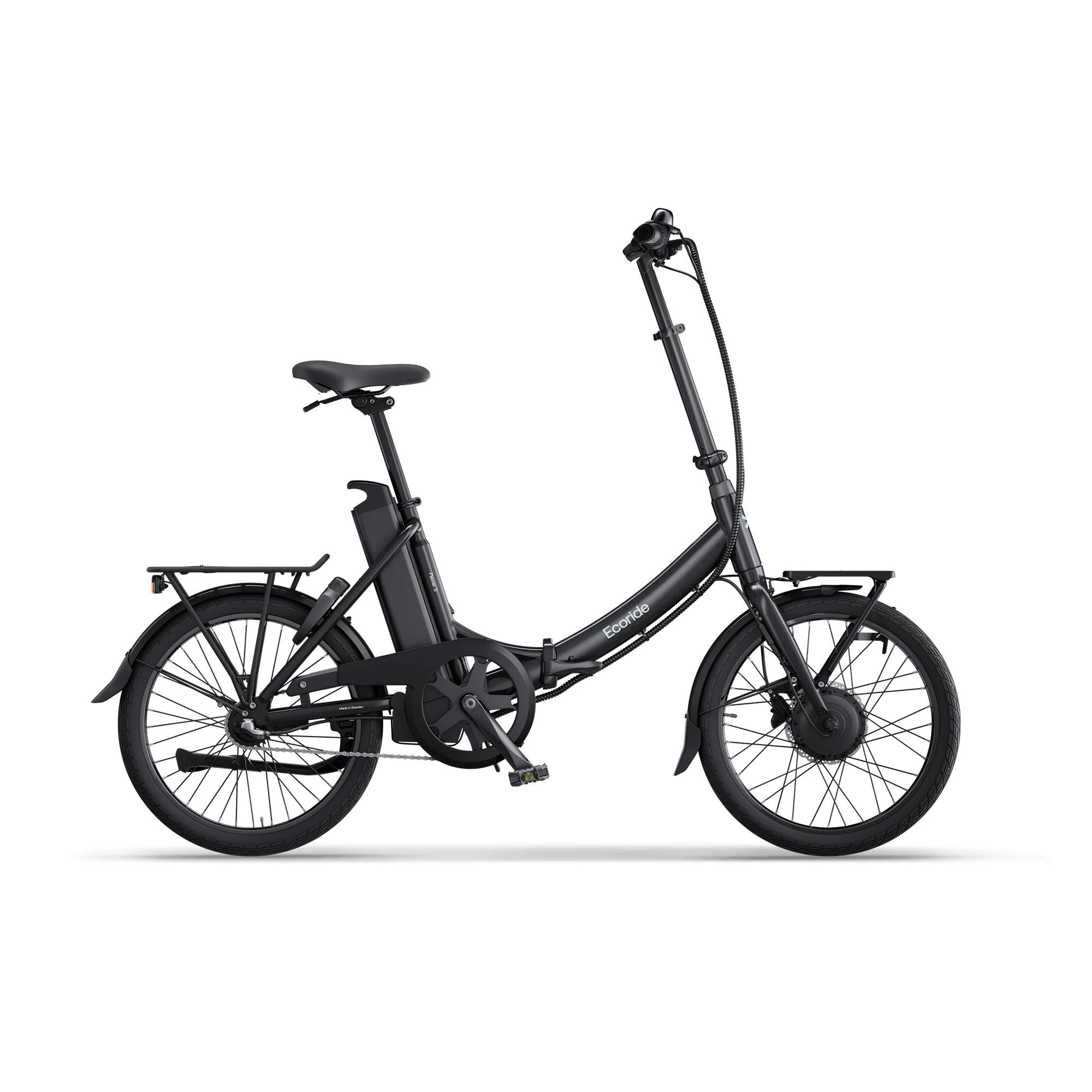 Ecoride Flexer 3 Elcykel Navmotor Hopfällbar Svart