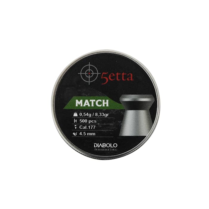 5etta Luftvapenkulor Match 4,5mm 0,54g / 8,33gr 500pcs