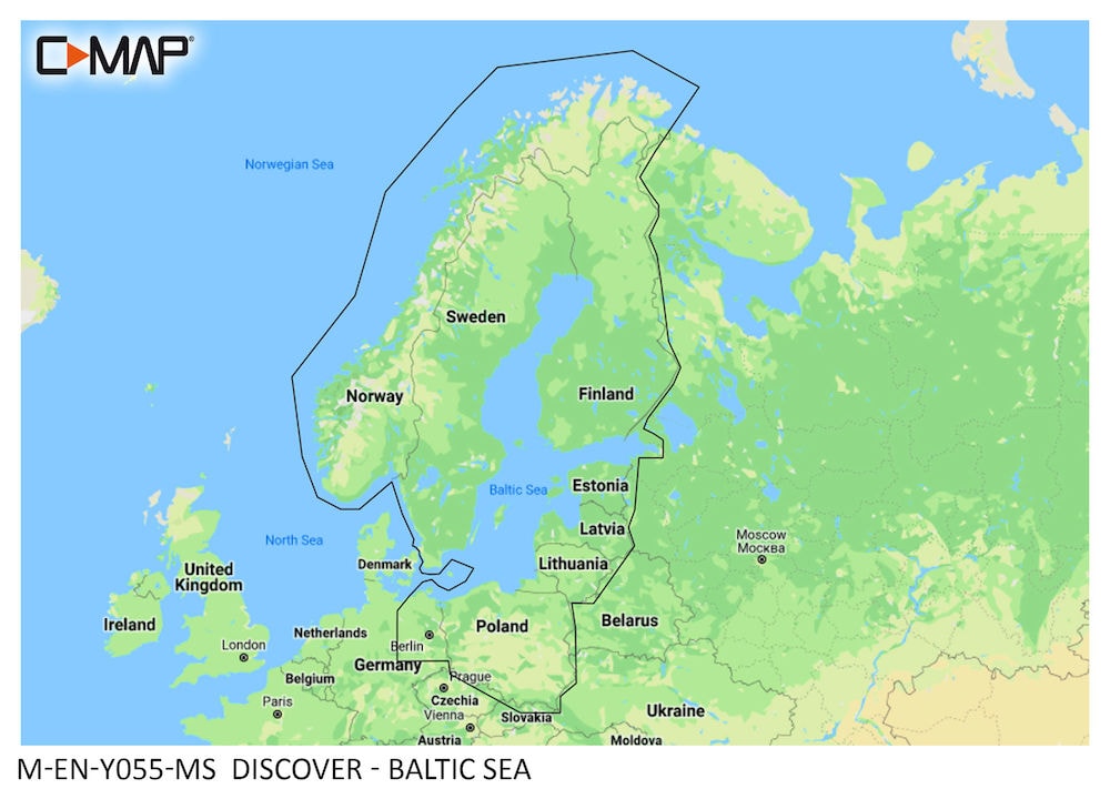 C-MAP® DISCOVER™ - Y055 Baltic Sea/Östersjön -