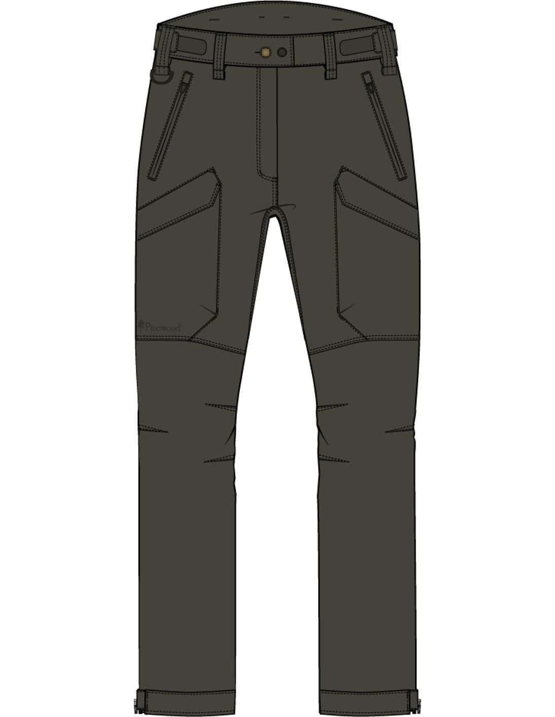 Pinewood Furudal Hunters Hybr Stretch Byxor Dam Moss Green