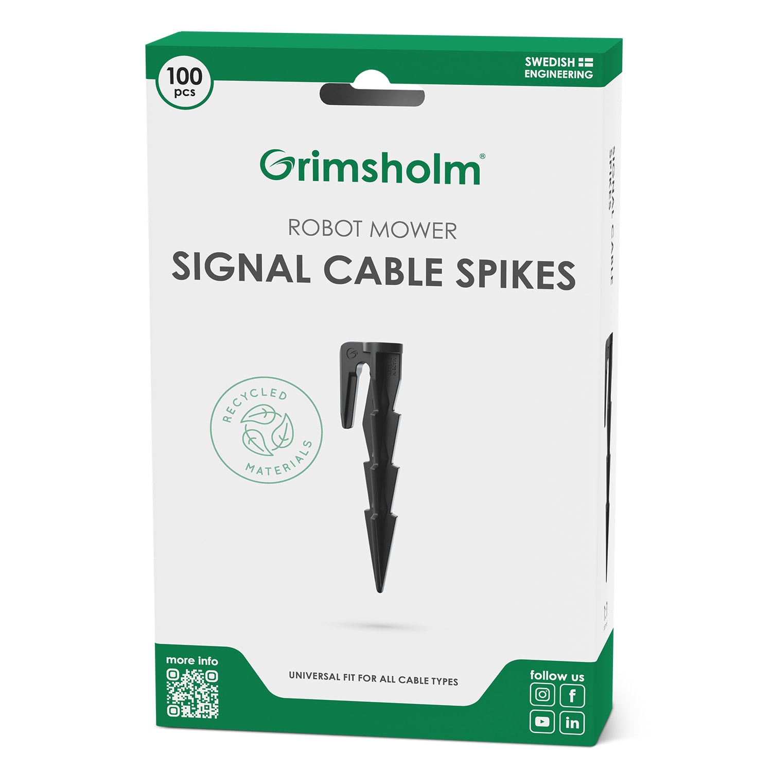 Signalkabelhållare, 100-pack