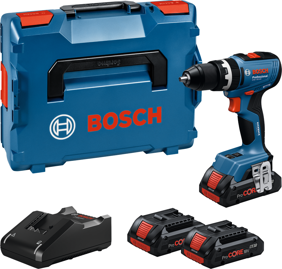 Bosch Slagborrmaskin GSB 18V-65 3X4Pc Lb 136