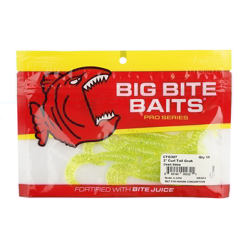 Big Bite Baits Curl Tail Grub 3.0 (10-pack)