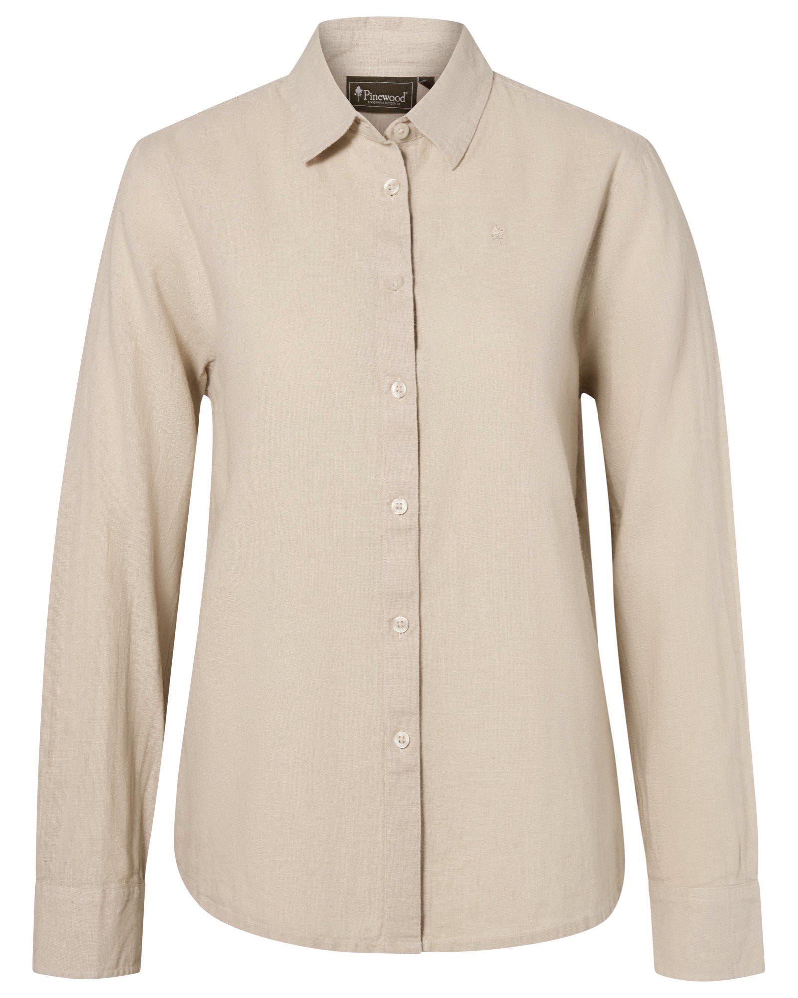 Pinewood Värnamo InsectSafe Hemp mix L/S Skjorta Dam Linen Beige